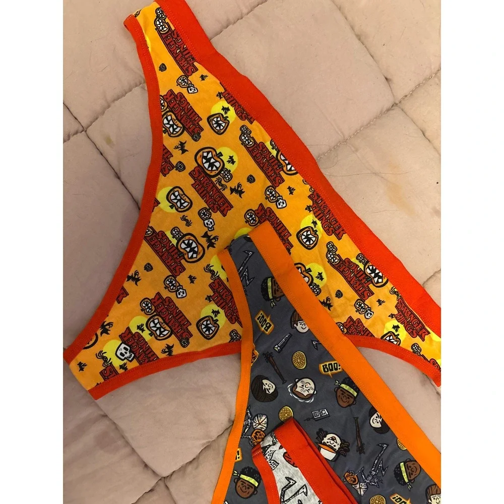 NEW Stranger‎ Things Women's 3pk Printed Cotton Thong Panties, Size XXL (20)